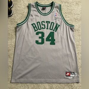 Men’s 2xl Nike Grey & Green Celtics Pierce #34 Basketball Jersey! Retro Color